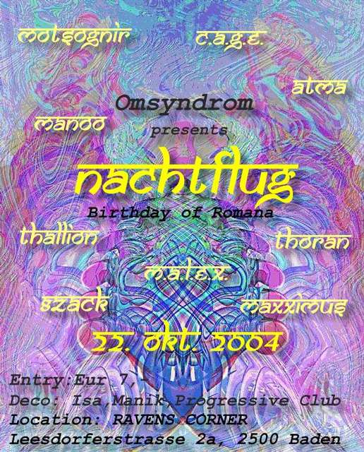 Party Flyer NACHTFLUG 22 Oct '04, 22:00