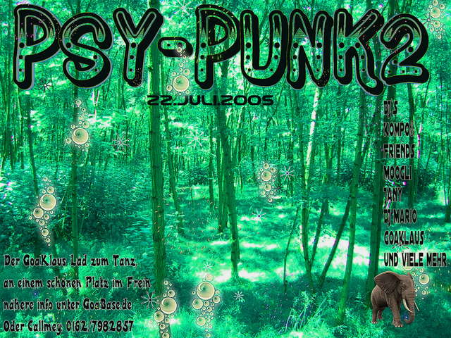 Party Flyer PSY-Punk2 22 Jul '05, 22:00