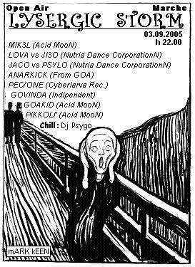 Party Flyer !LYSERGIC _ STORM! 3 Sep '05, 22:00