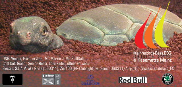 Party Flyer Mainrecords-Bass.BBQ @ Kasematte Mainz 3 Sep '05, 22:00
