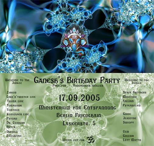 Ganesh's Birthday Party 17 Sep '05, 22:00