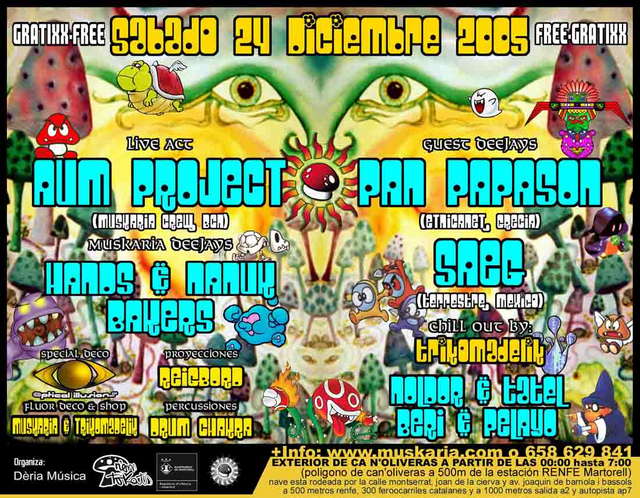 Party Flyer Christmas Free Party - international lineup @ Muskaria Crew 24 Dec '05, 23:30