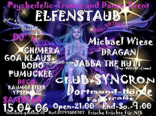 Party Flyer ***ELFENSTAUB*** 15 Apr '06, 21:00