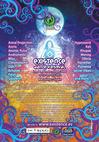 EXISTENCE dance festival:.:.: · 29 dic. 2006 · Barcelona-Spain (España) ·  goabase ॐ parties and people