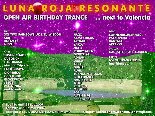 _.-¨-._ LUNA ROJA RESONANTE BirthdaY TranCe _.-¨-._ · 22 Mar '07, 17:00
