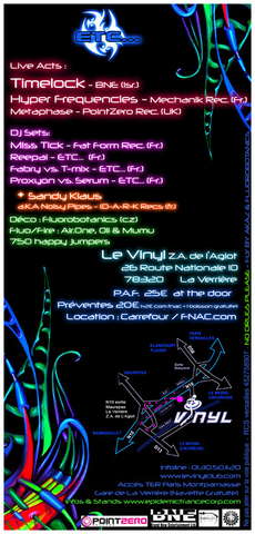 Party Flyer ACTIVATING EVOLUTION- Timelock, Hyper frequencies, Metaphase 5 May '07, 23:00