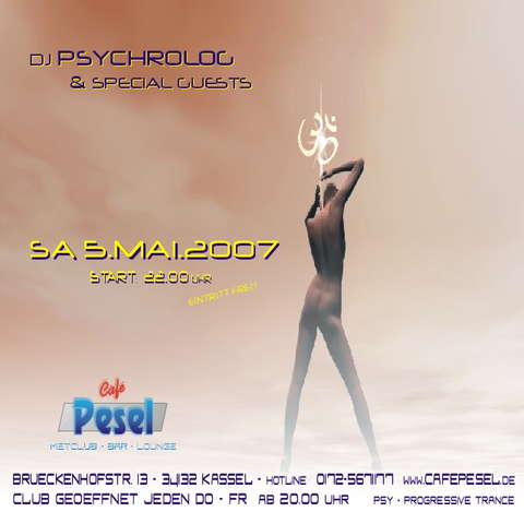 Party Flyer DJ PSYCHROLOG & SPECIAL GUESTS - MOONCLUB PARTY 5 May '07, 22:00