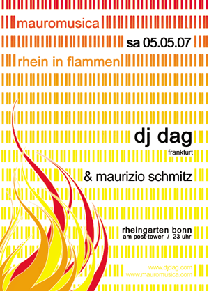 Party Flyer MauroMusica mit DJ DAG 5 May '07, 23:00