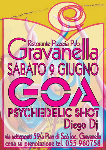 Party Flyer GRAVANELLA GOA PSYCHEDELIC SHOT 9 Jun '07, 23:30