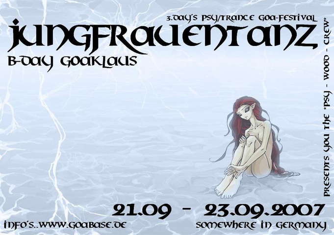 Party Flyer °°°JUNGFRAUENTANZ°°° B-Day GoaKlaus 21 Sep '07, 22:00