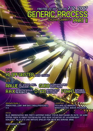 Party Flyer ~~ Generic Process Part II / Chuha Charity~~ 7 Dec '07, 22:00