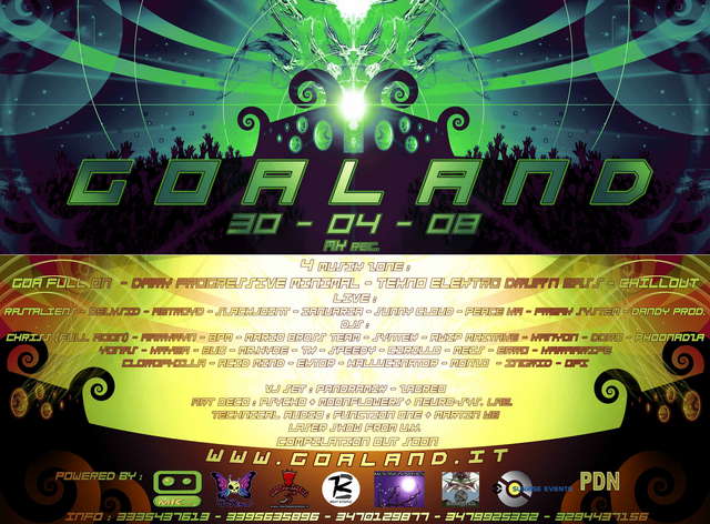 **** G O A L A N D **** international party on 4 FLOORS !!!! · 30 Apr 08, 20:00