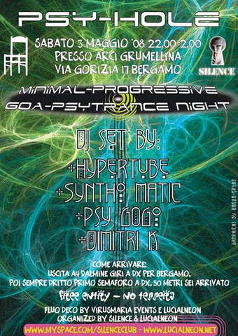 Party Flyer Psy Hole - piccola festa di pre serata 3 May '08, 22:00