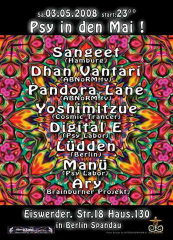 Party Flyer Psy in den Mai 3 May '08, 23:00