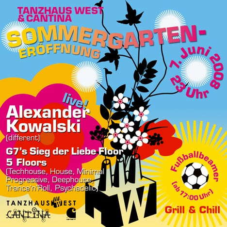 Party Flyer SIEG DER LIEBE - Sommergarteneröffnung mit KLANGSTRAHLER 7 Jun '08, 23:00