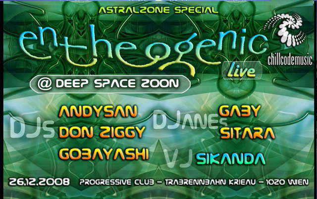 AstralZone spezial °E N T H E O G E N I C° (chillcode rec) · 26 Dec '08, 21:00