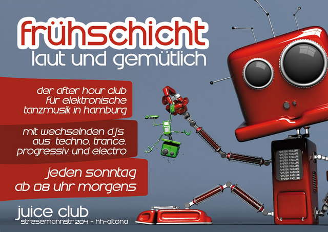 Party Flyer Frühschicht - Laut & Gemütlich 28 Dec '08, 08:00