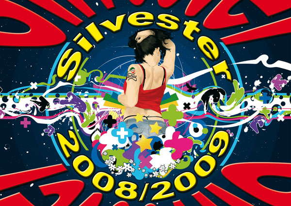 Party Flyer Silvester - Duca, Haldolium and Symphonix live 31 Dec '08, 22:00