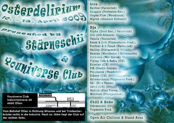 Party Flyer Osterdelierium 10 Apr '09, 21:00
