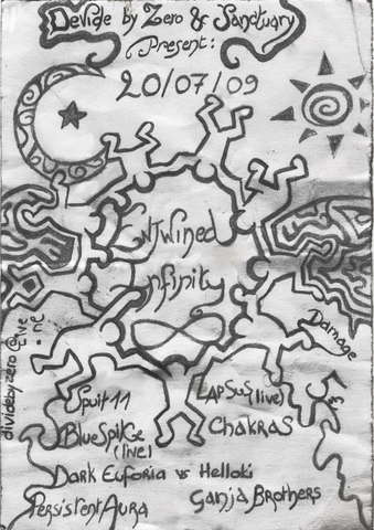 Party Flyer Divide by Zero & Sanctuary present: Entwined Infinity! 20 Jul '09, 22:00
