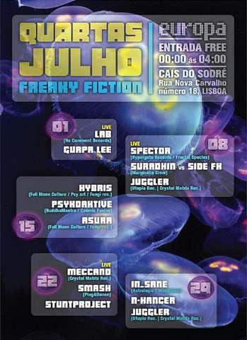 Party Flyer Freaky Fiction @ Europa 22 Jul '09, 23:30