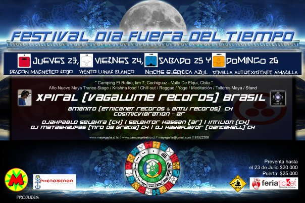 Party Flyer Festival Dia Fuera Del Tiempo - Valle de Elqui - Chile 23 Jul '09, 22:00