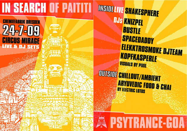 Party Flyer in search of Paititi 24 Jul '09, 23:00