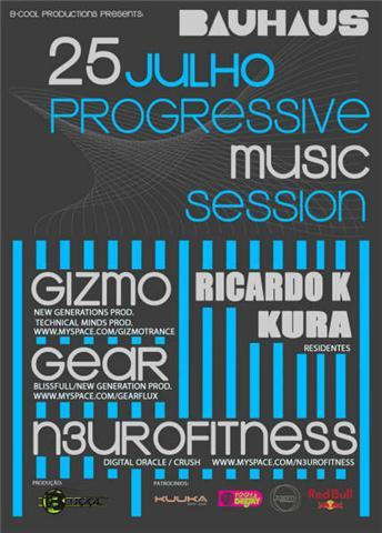 Party Flyer Progressive Music Sessions 25 Jul '09, 22:00