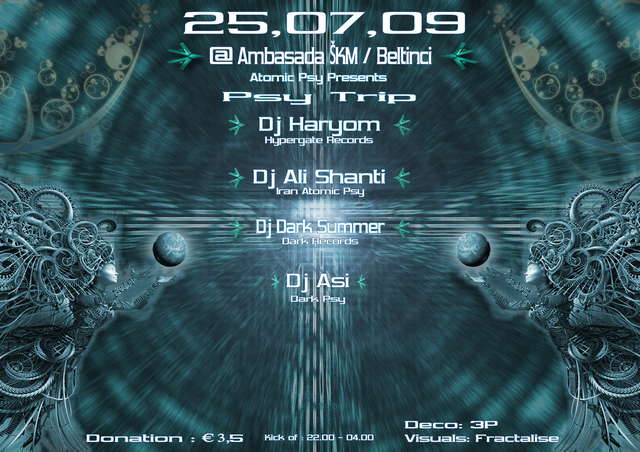 Party Flyer PSY TRIP 25 Jul '09, 22:00