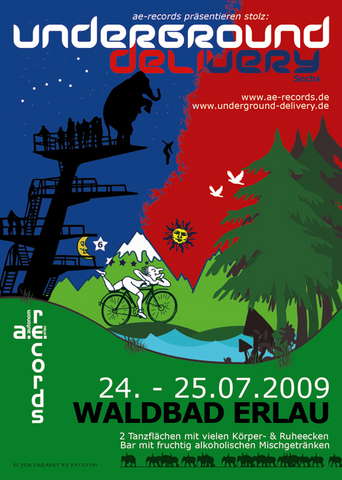 Party Flyer UNDERGROUND DELIVERY sechs 25 Jul '09, 21:00