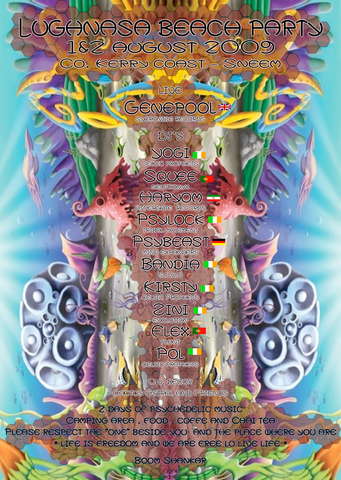Party Flyer lughnasa beach party 1 Aug '09, 22:00