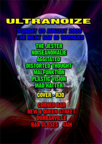 Party Flyer UltraNoize 9 Aug '09, 21:00