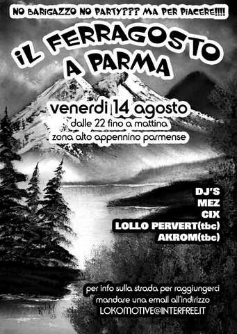 Party Flyer FERRAGOSTO free party 14 Aug '09, 22:00