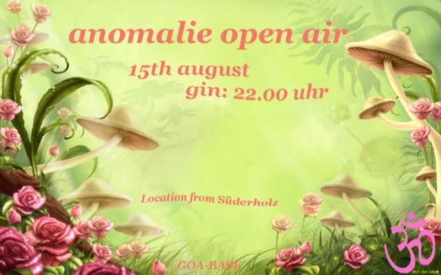 Party Flyer anomalie open air ------PSY-Trance-Party------ 15 Aug '09, 18:00