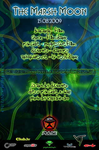 Party Flyer THE MARSH MOON 15 Aug '09, 22:00