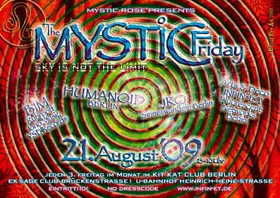 Party Flyer The Mystic Friday 21 Aug '09, 23:00