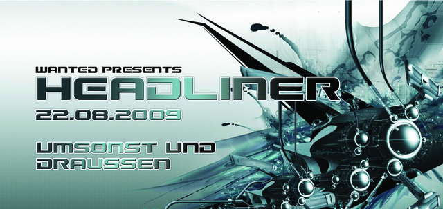 Party Flyer HEADLINER / UMSONST UND DRAUSSEN 22 Aug '09, 12:00