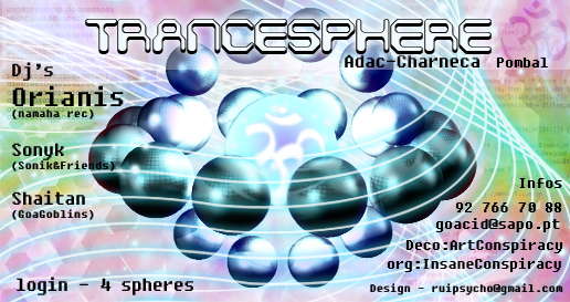 Party Flyer Trancephere 22 Aug '09, 22:00