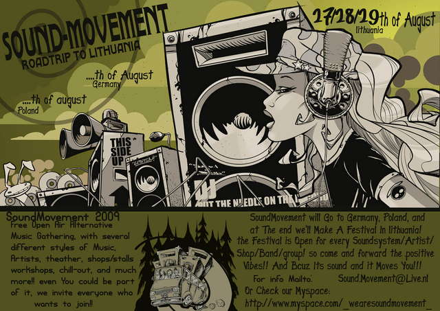 Party Flyer Sound Movement - Rave festival - 2009 08 27/28/29 27 Aug '09, 22:00