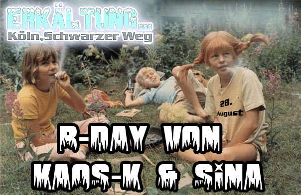 Party Flyer Erkältung 28 Aug '09, 22:00
