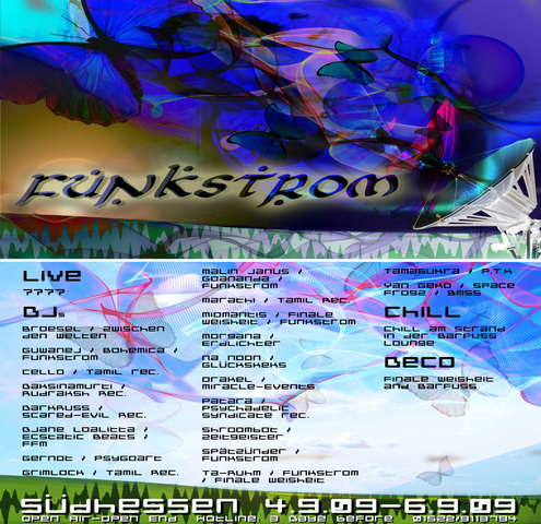Party Flyer Funkstrom 4 Sep '09, 22:00