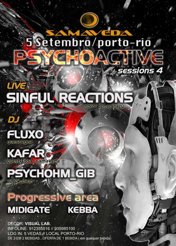 Party Flyer PSYCHOACTIVE SESSIONS 4 5 Sep '09, 23:30