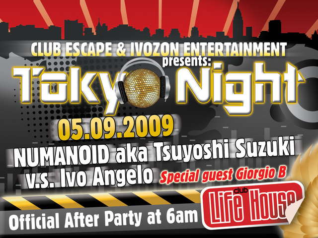 Party Flyer TOKYO NIGHT 5 Sep '09, 22:00