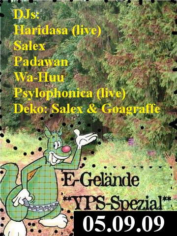 Party Flyer **Yps-Spezial** 5 Sep '09, 20:00