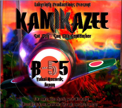 Party Flyer Kamikazee - B-55 (Yabai, Japan) 12 Sep '09, 17:00