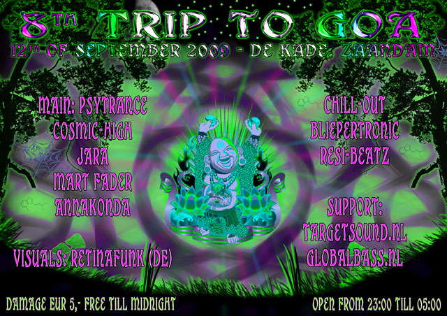 Party Flyer 8th trip to GOA 12 Sep '09, 23:00