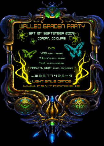 Party Flyer Walled Garden Party 12 Sep '09, 22:00