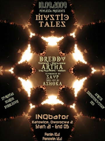 Party Flyer Mystic Tales 18 Sep '09, 21:00
