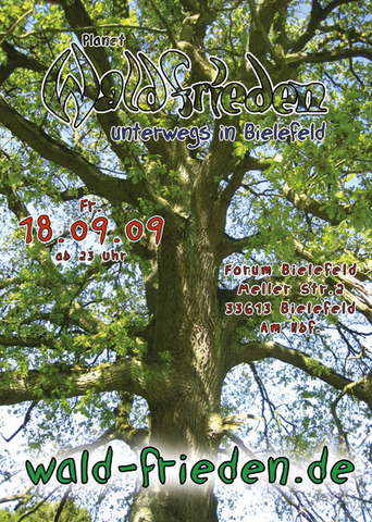 Party Flyer Waldfrieden on Tour im Forum 18 Sep '09, 23:00