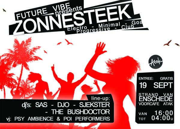 Party Flyer FutureVibes.presents.ZONNESTEEK.Goa.Minimal.Electro 19 Sep '09, 16:00